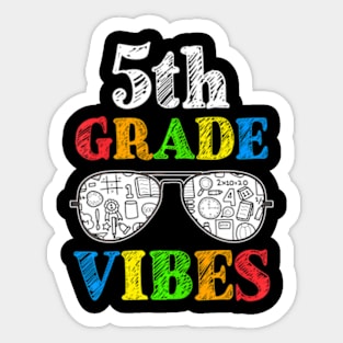 Back To School 5th Grade Vibes First Day Teacher Kids Sticker